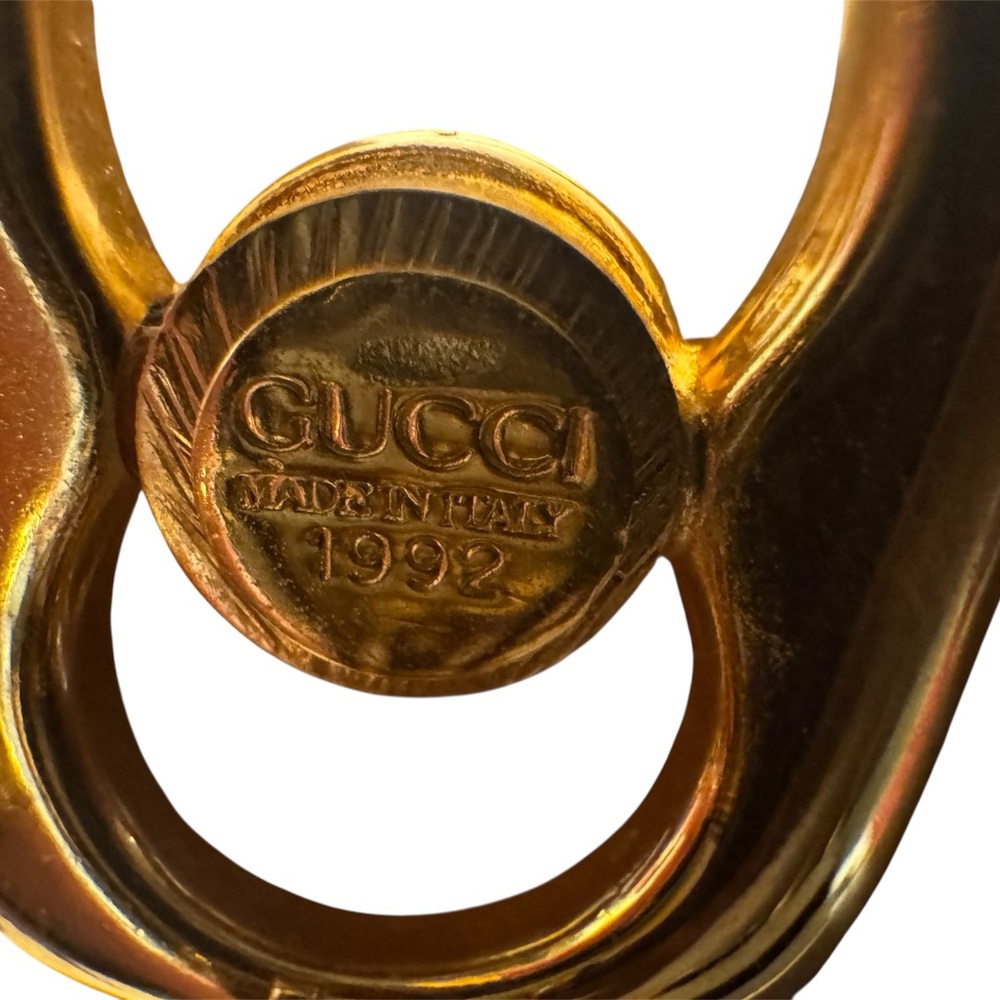 Gucci- RARE Vintage 1992 earrings - gold - Picture 6 of 9